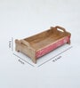 Mango Wood Red Distress Rectangular Serving Tray in Natural Finish