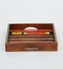 Mango Wood Serving Tray Set-Hand-Painted For Kitchen/Table & Home (Set Of 2 Trays)