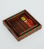 Mango Wood Serving Tray Set-Hand-Painted For Kitchen/Table & Home (Set Of 2 Trays)