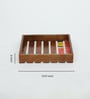 Mango Wood Serving Tray Set-Hand-Painted For Kitchen/Table & Home (Set Of 2 Trays)