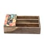 Brown Mango Wood Cutlery Holder