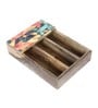 Brown Mango Wood Cutlery Holder