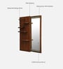 Mango Wood Sliding Door Dressing Wall Mirror in Tubbaq Finish