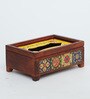 Mango Wood Tissue Hand-Painted For Kitchen/Table & Home