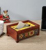 Mango Wood Tissue Hand-Painted For Kitchen/Table & Home