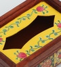 Mango Wood Tissue Hand-Painted For Kitchen/Table & Home