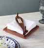 Mango Wood Tissue Holder Walnut