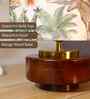Mango Wood Turtle Base Table Lamp With Jungle Tales Fabric Lampshade 14"
