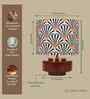 Mango Wood Turtle Base Table Lamp With Orange Zebra Fabric Lampshade 14"