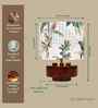 Mango Wood Turtle Base Table Lamps With Green Tropical Mango Silk Lampshade 14"