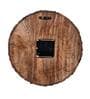 Mango Wood Wall Clock In Natural Brown