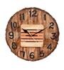 Mango Wood Wall Clock In Natural Brown