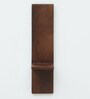 Mango Wood Wall Shelf In Walnut Finish