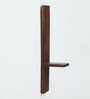 Mango Wood Wall Shelf In Walnut Finish