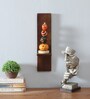 Mango Wood Wall Shelf In Walnut Finish