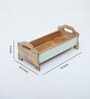 Mango Wood White Distress Rectangular Serving Tray in Natural Finish