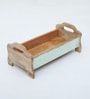 Mango Wood White Distress Rectangular Serving Tray in Natural Finish