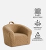 Mangolian Faux Fur Kids Sofa Chair In Caramel Colour