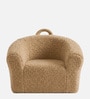 Mangolian Faux Fur Kids Sofa Chair In Caramel Colour