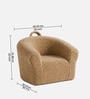 Mangolian Faux Fur Kids Sofa Chair In Caramel Colour