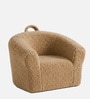 Mangolian Faux Fur Kids Sofa Chair In Caramel Colour