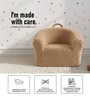 Mangolian Faux Fur Kids Sofa Chair In Caramel Colour