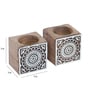 Mangowood Cube Tealight Holders Set of 2