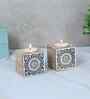 Mangowood Cube Tealight Holders Set of 2