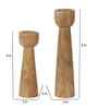 Mangowood Pillar Candle Stand Set of 3