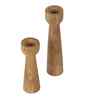 Mangowood Pillar Candle Stand Set of 3