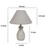 Pot Style Mangowood Table Lamp with Beige Jute Shade