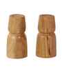 Mangowood Two Layer Candle Stand Set of 2