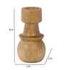 MangwoWood Round Base Candle Stand Set of 2