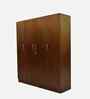 Manhattan 4 Door Wardrobe In Sawcut Dark Finish