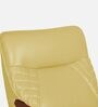 Manila Leatherette Rocking & Revolving Chair In Cream Colour