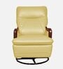 Manila Leatherette Rocking & Revolving Chair In Cream Colour
