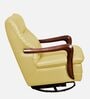 Manila Leatherette Rocking & Revolving Chair In Cream Colour