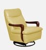 Manila Leatherette Rocking & Revolving Chair In Cream Colour