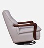 Manila Leatherette Rocking & Revolving Chair In Beige Colour
