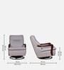 Manila Leatherette Rocking & Revolving Chair In Beige Colour