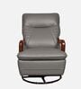Manila Leatherette Rocking & Revolving Chair With Swivel Function In Grey Colour
