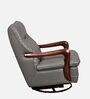 Manila Leatherette Rocking & Revolving Chair With Swivel Function In Grey Colour