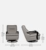 Manila Leatherette Rocking & Revolving Chair With Swivel Function In Grey Colour