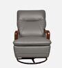 Manila Leatherette Rocking & Revolving Chair With Swivel Function In Grey Colour