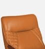 Manila Leatherette Rocking & Revolving Chair With Swivel Function In Tan Colour