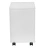 Manila Pedestal Unit with 3 Drawers in Natural Teak & Frosty White Colour