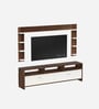 Mannsae Plus TV Unit In Brown Maple & White Finish