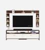 Mannsae Plus TV Unit In Brown Maple & White Finish