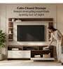 Mannsae Plus TV Unit In Brown Maple & White Finish