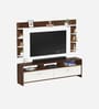 Mannsae Plus TV Unit In Brown Maple & White Finish